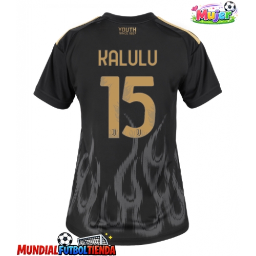 Camiseta Juventus Pierre Kalulu #15 Tercera Equipación Replica 2026-27 para mujer mangas cortas